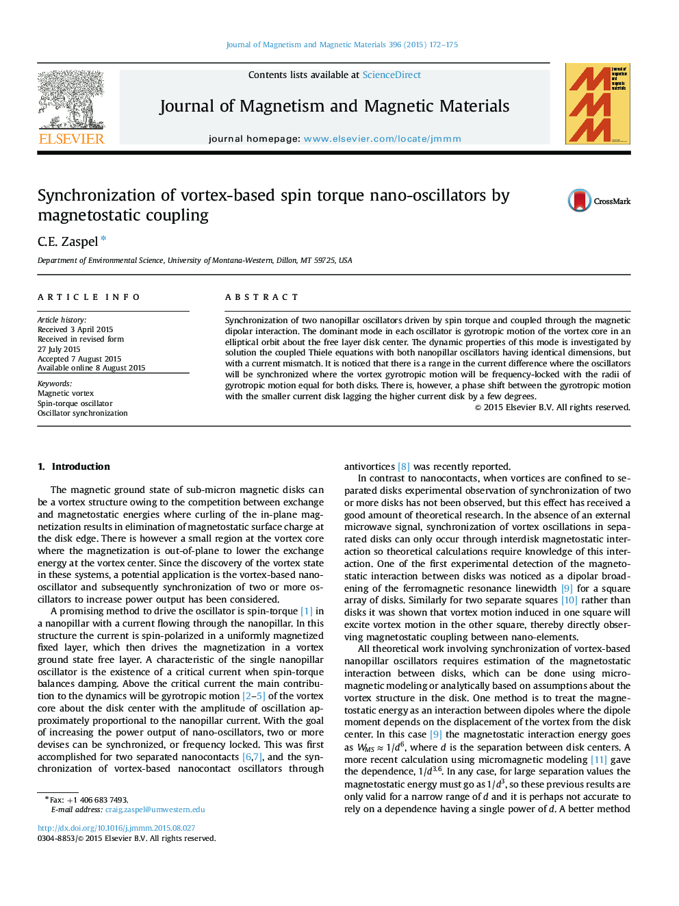 Synchronization of vortex-based spin torque nano-oscillators by magnetostatic coupling