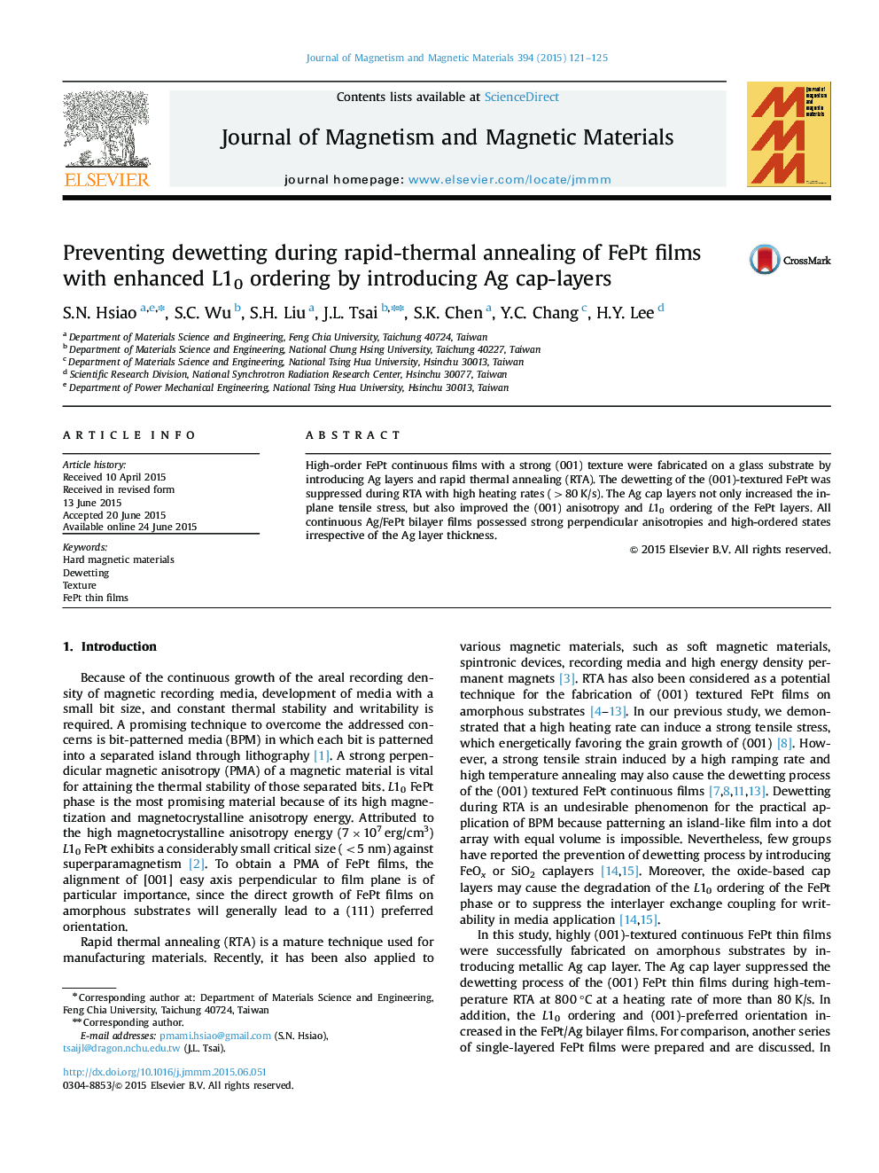 Preventing dewetting during rapid-thermal annealing of FePt films with enhanced L10 ordering by introducing Ag cap-layers