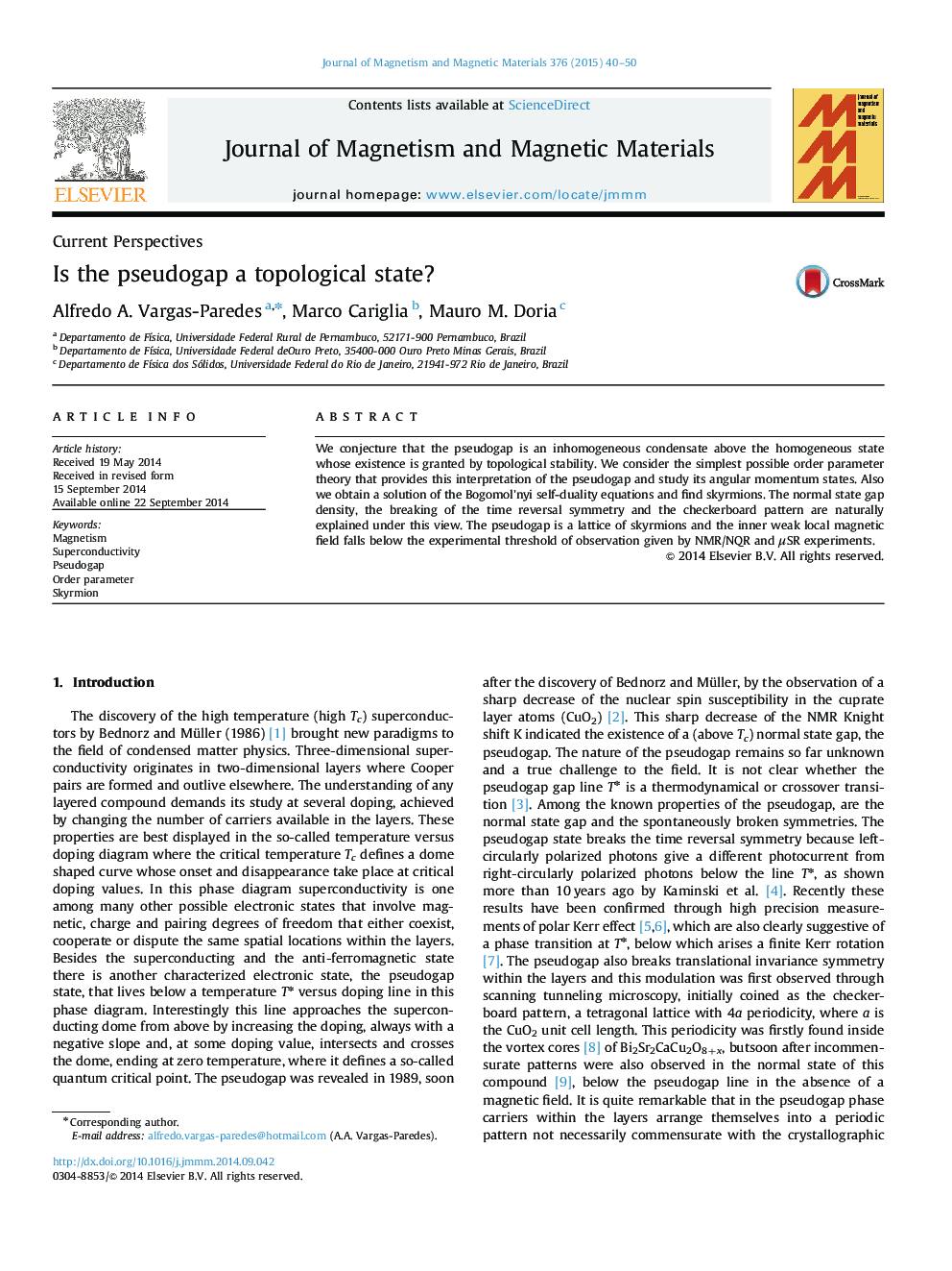 Is the pseudogap a topological state?