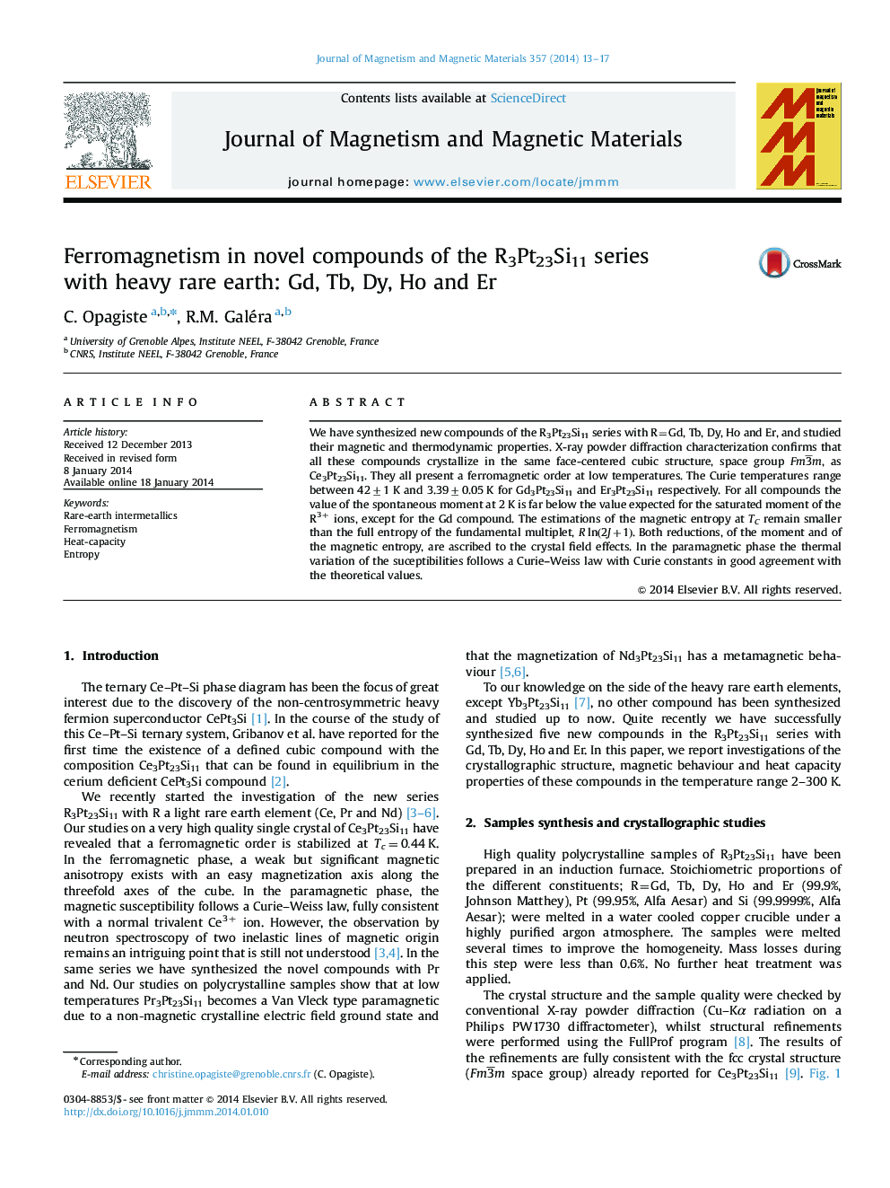 Ferromagnetism in novel compounds of the R3Pt23Si11 series with heavy rare earth: Gd, Tb, Dy, Ho and Er