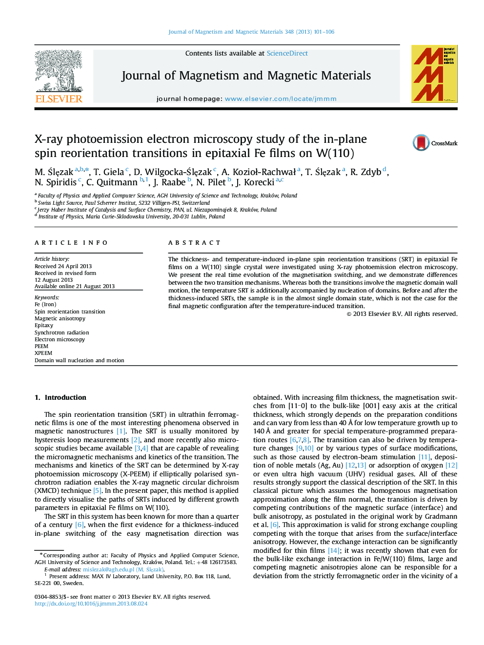 X-ray photoemission electron microscopy study of the in-plane spin reorientation transitions in epitaxial Fe films on W(110)