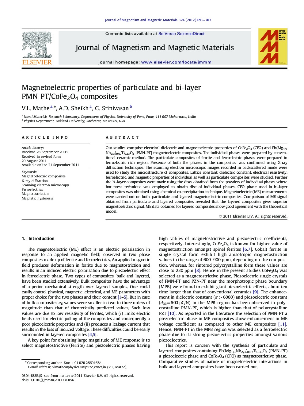 Magnetoelectric properties of particulate and bi-layer PMN-PT/CoFe2O4 composites