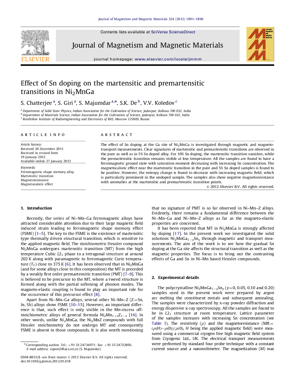 Effect of Sn doping on the martensitic and premartensitic transitions in Ni2MnGa