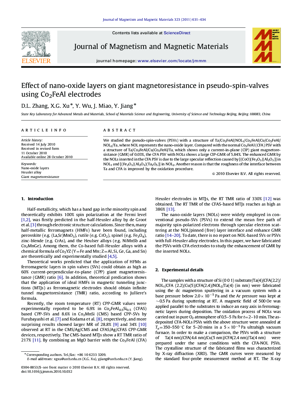 Effect of nano-oxide layers on giant magnetoresistance in pseudo-spin-valves using Co2FeAl electrodes