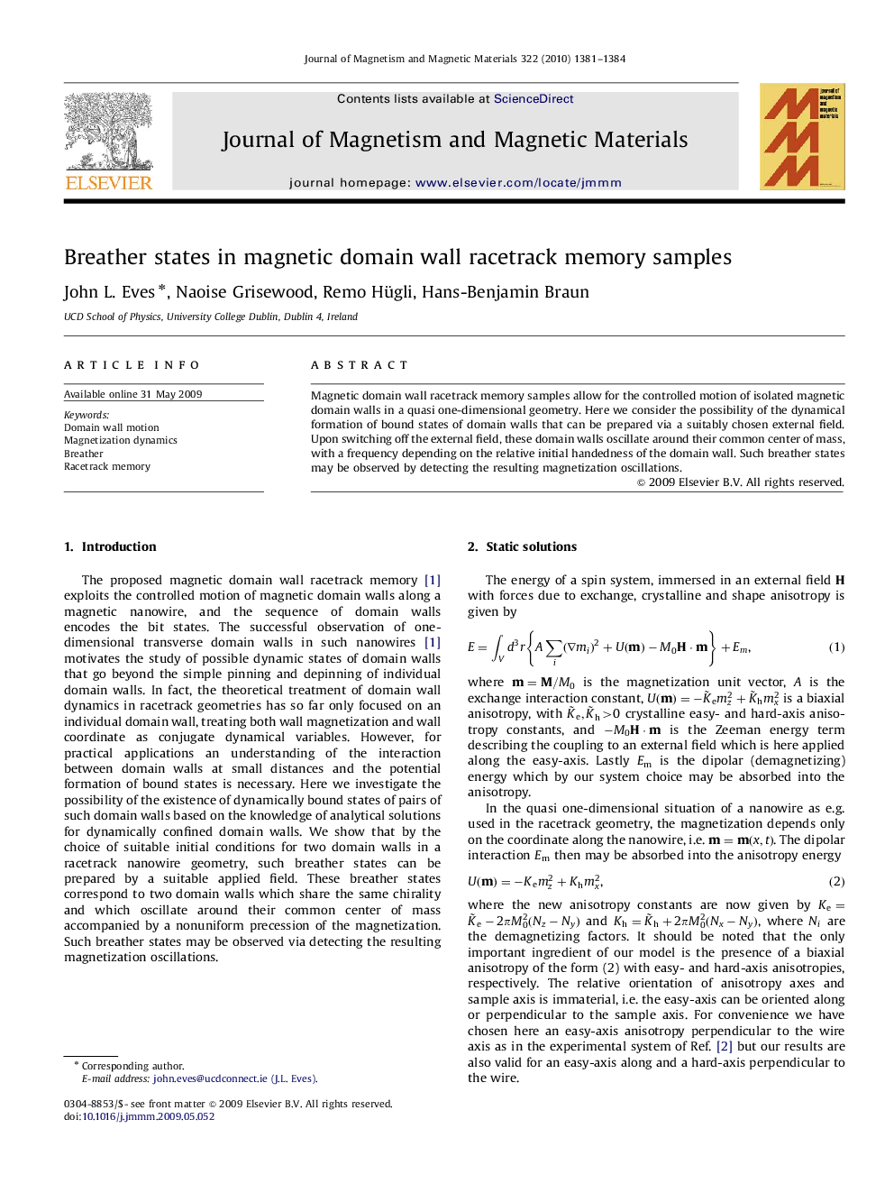 Breather states in magnetic domain wall racetrack memory samples