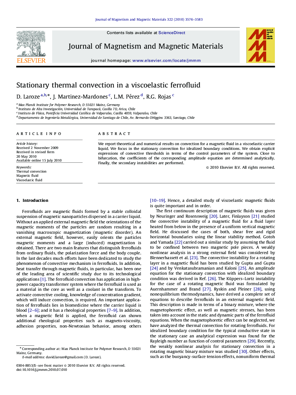 Stationary thermal convection in a viscoelastic ferrofluid