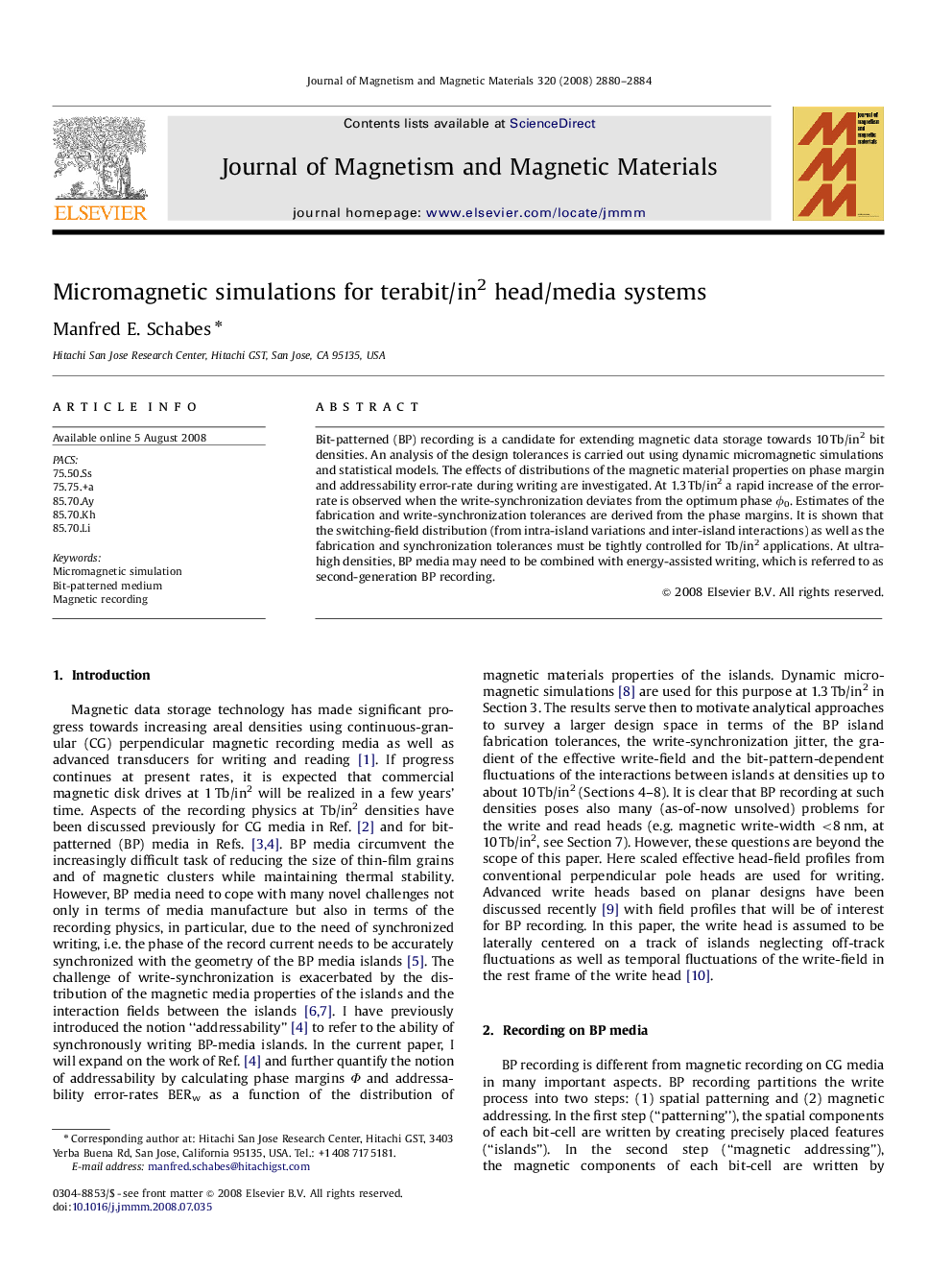 Micromagnetic simulations for terabit/in2 head/media systems