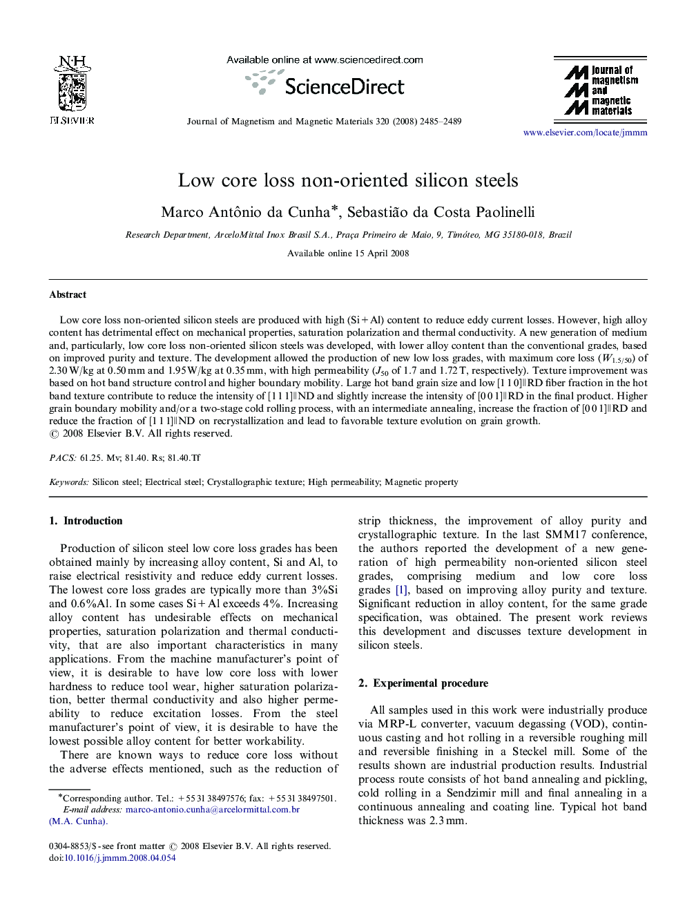 Low core loss non-oriented silicon steels