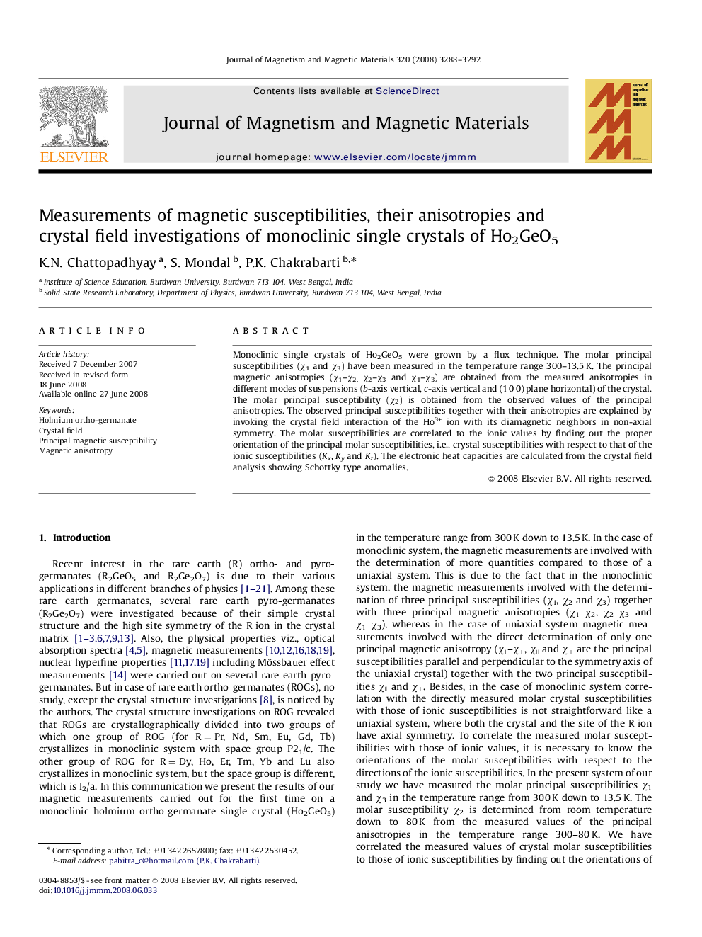 Measurements of magnetic susceptibilities, their anisotropies and crystal field investigations of monoclinic single crystals of Ho2GeO5