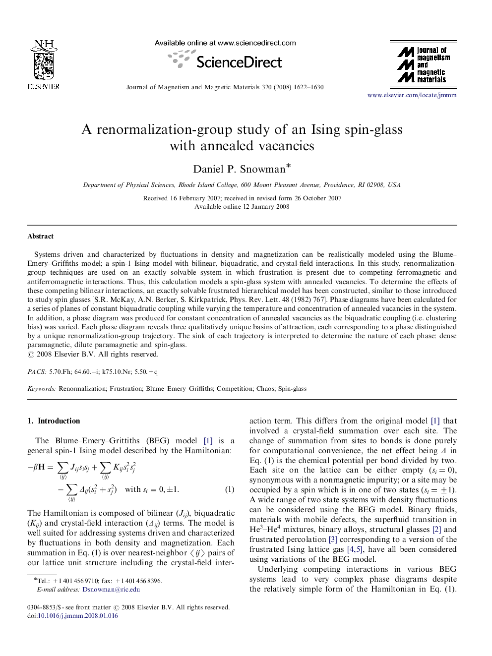 A renormalization-group study of an Ising spin-glass with annealed vacancies