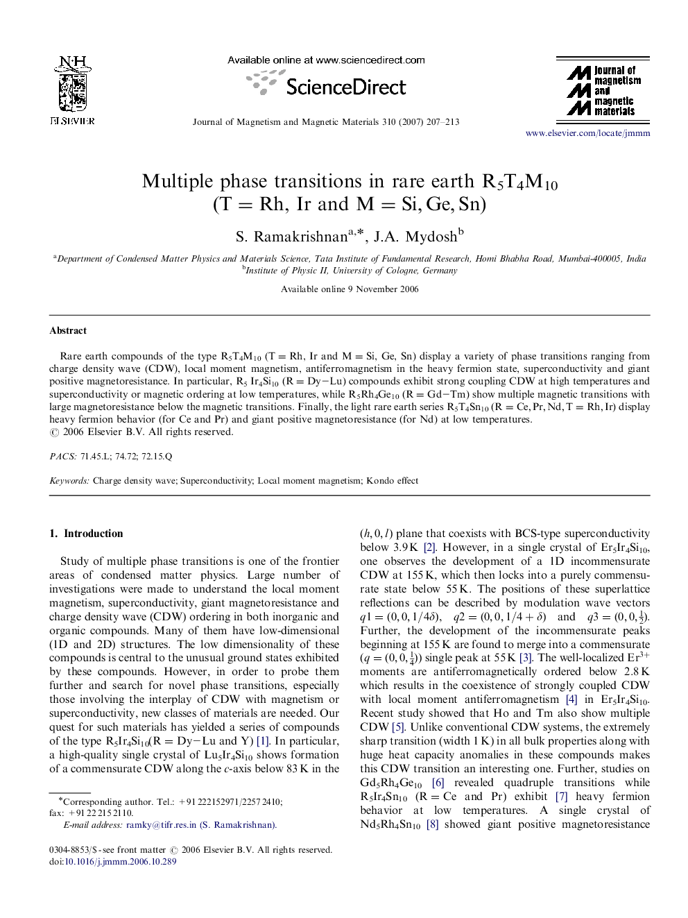 Multiple phase transitions in rare earth R5T4M10(T=Rh(T=Rh, Ir and M=Si,Ge,SnM=Si,Ge,Sn)