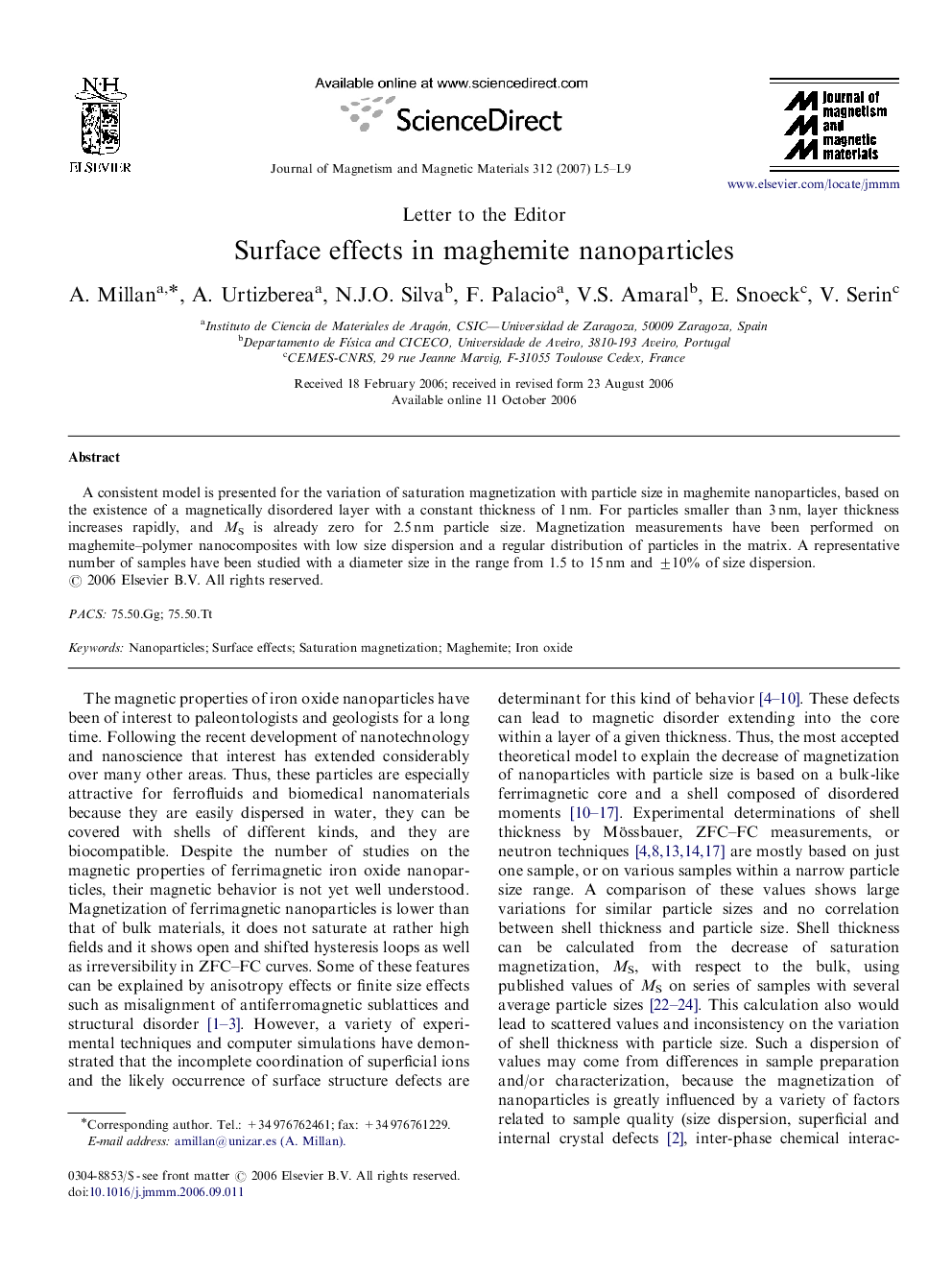 Surface effects in maghemite nanoparticles