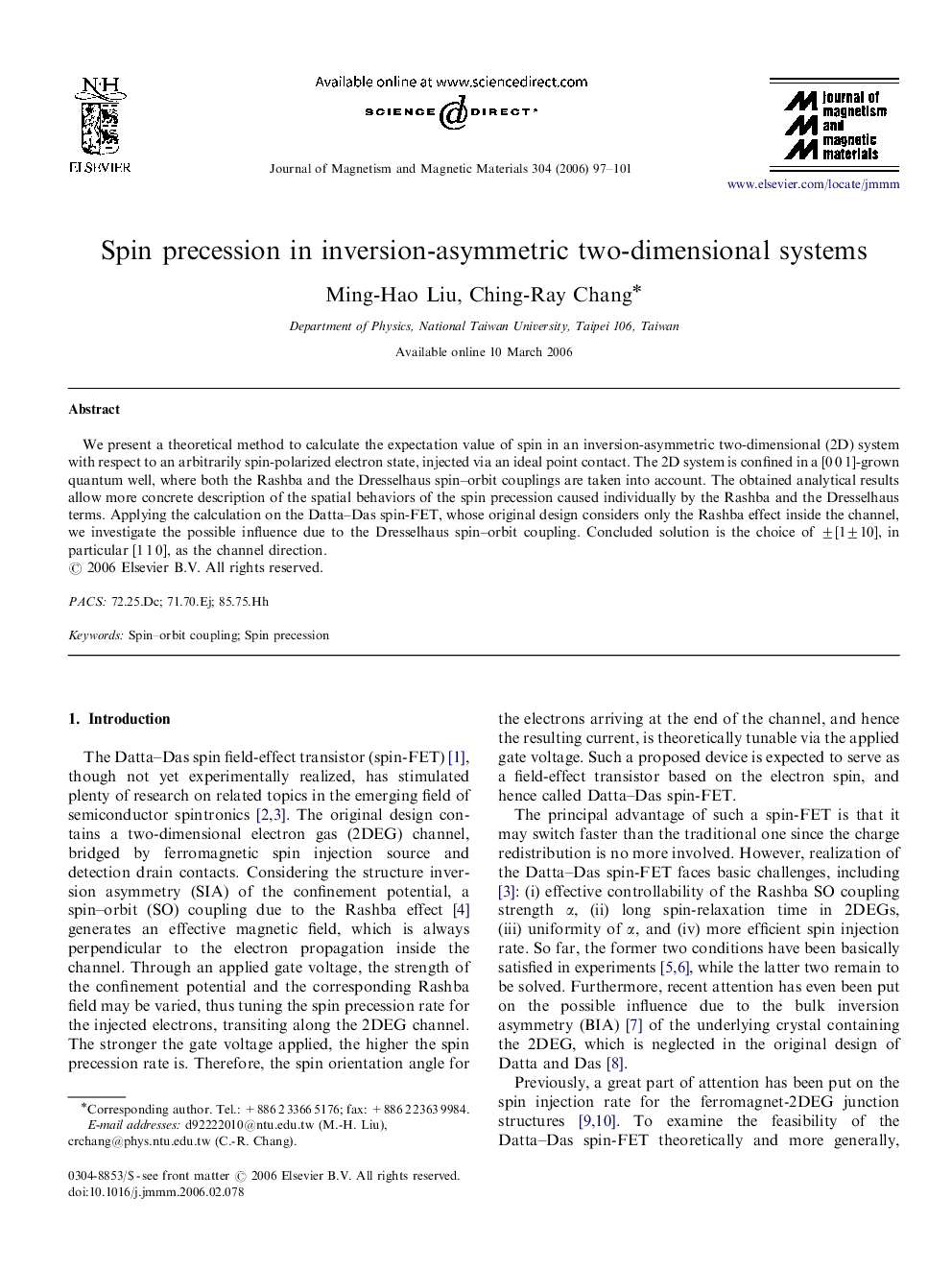 Spin precession in inversion-asymmetric two-dimensional systems