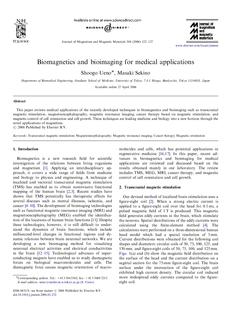 Biomagnetics and bioimaging for medical applications