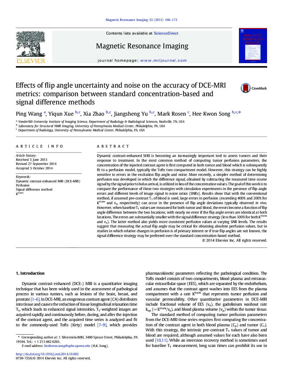 Effects of flip angle uncertainty and noise on the accuracy of DCE-MRI metrics: comparison between standard concentration-based and signal difference methods