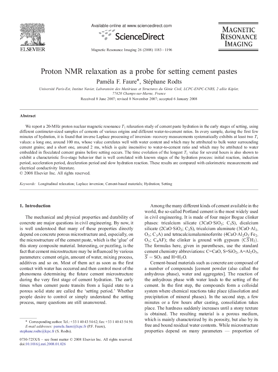 Proton NMR relaxation as a probe for setting cement pastes