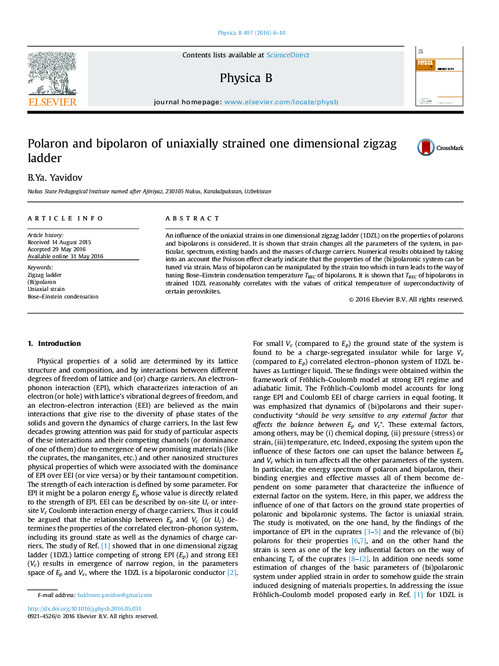 Polaron and bipolaron of uniaxially strained one dimensional zigzag ladder