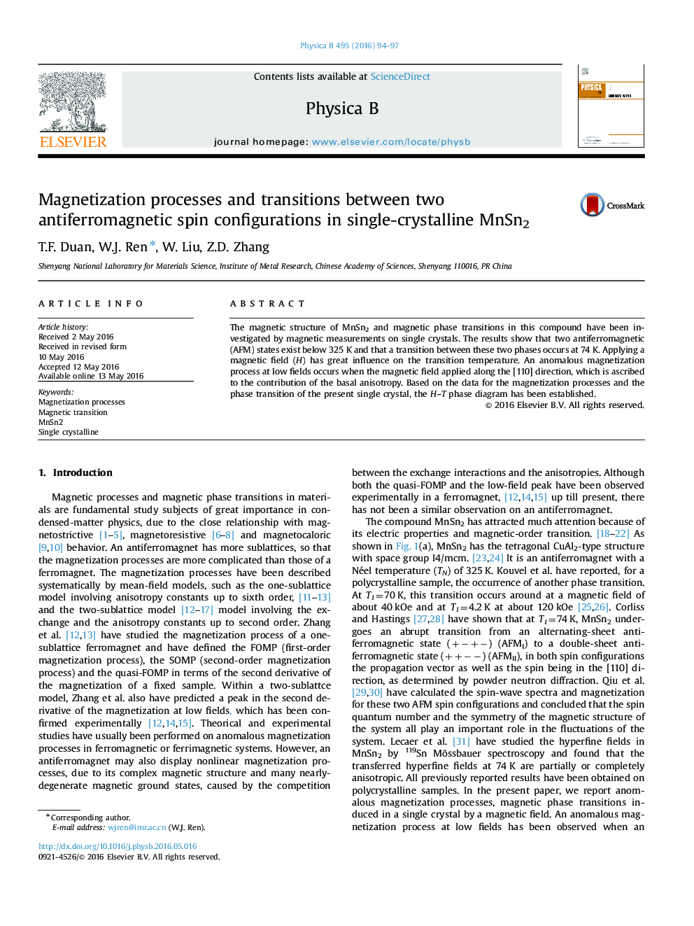 Magnetization processes and transitions between two antiferromagnetic spin configurations in single-crystalline MnSn2