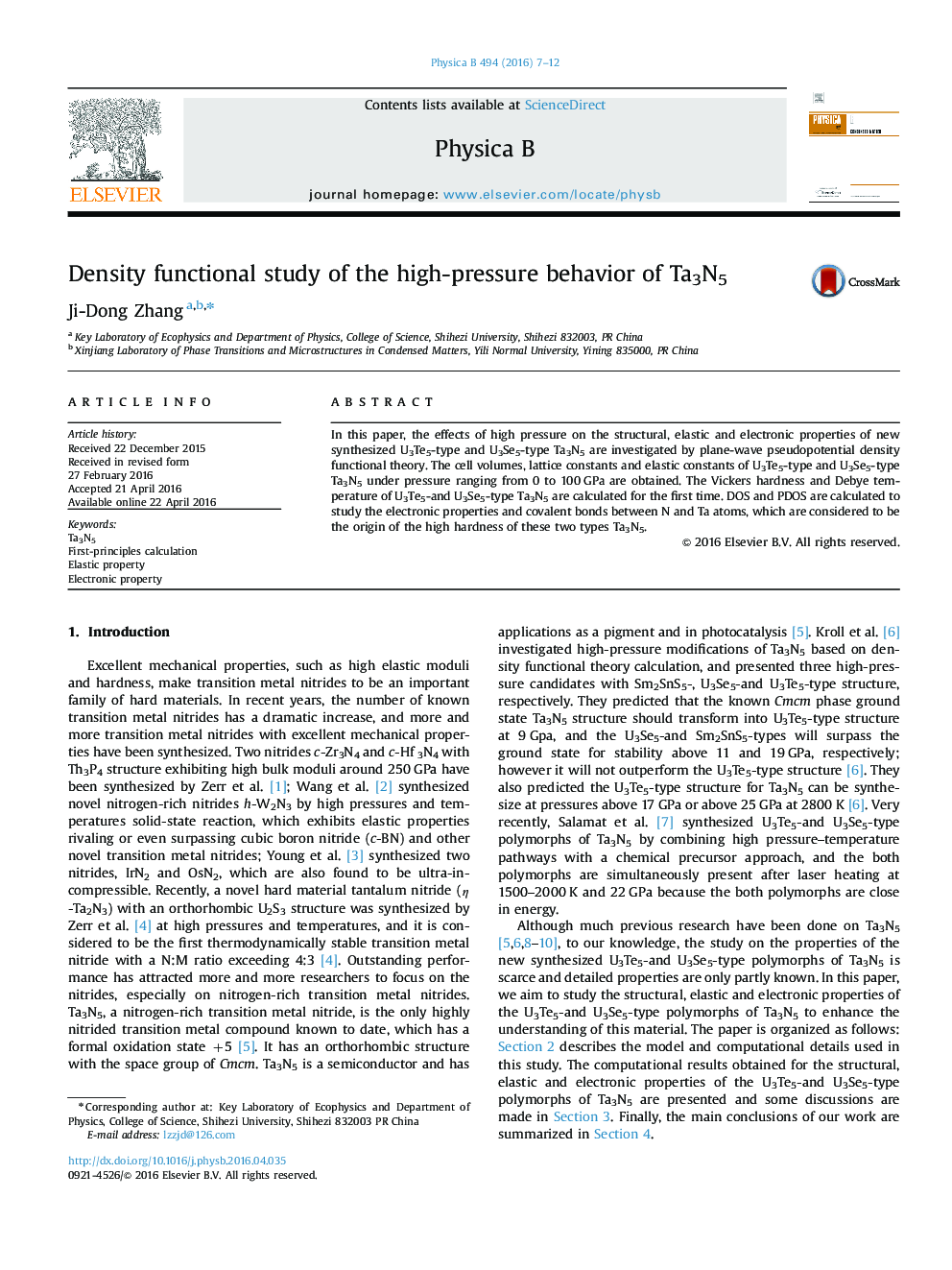 Density functional study of the high-pressure behavior of Ta3N5