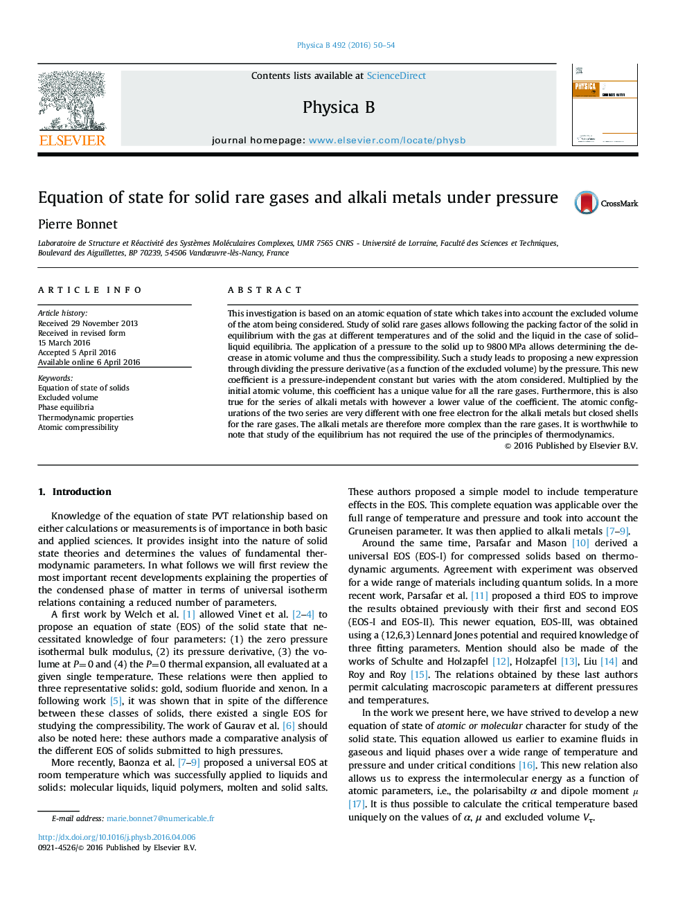 Equation of state for solid rare gases and alkali metals under pressure