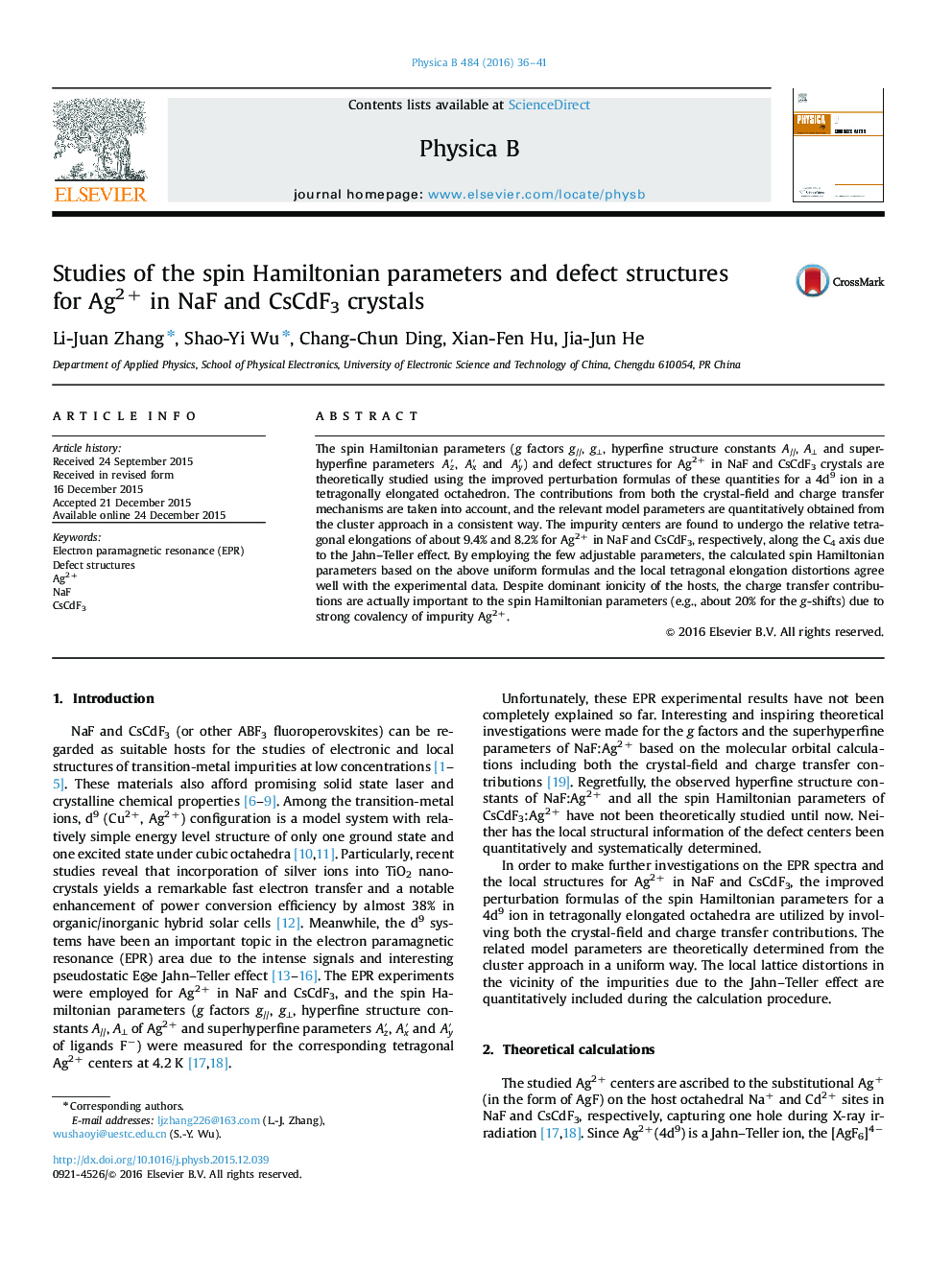 Studies of the spin Hamiltonian parameters and defect structures for Ag2+ in NaF and CsCdF3 crystals