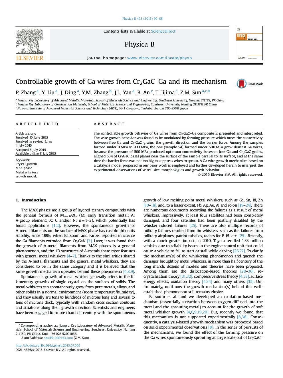 Controllable growth of Ga wires from Cr2GaC-Ga and its mechanism