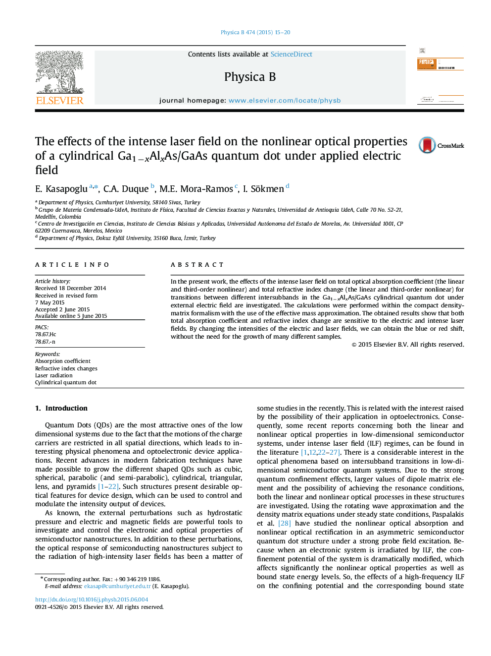 The effects of the intense laser field on the nonlinear optical properties of a cylindrical Ga1−xAlxAs/GaAs quantum dot under applied electric field