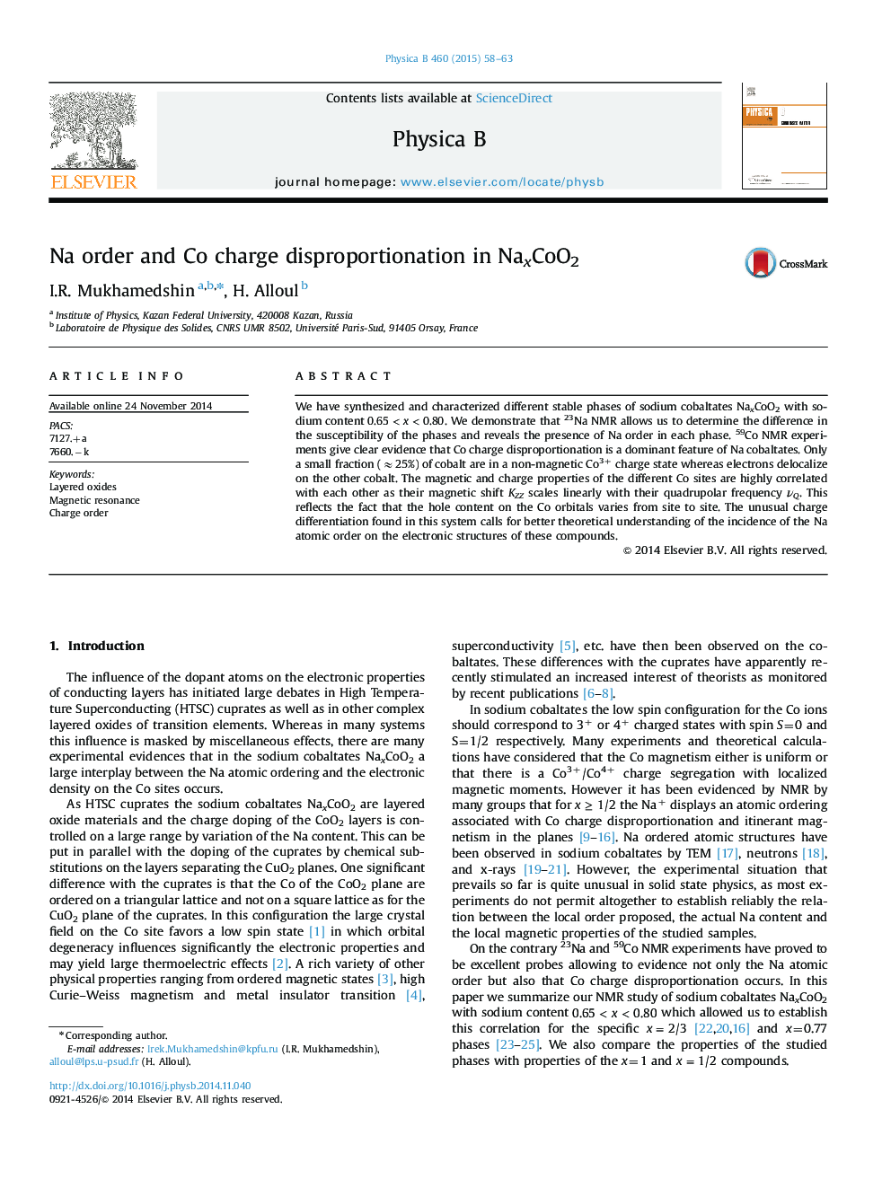 Na order and Co charge disproportionation in NaxCoO2