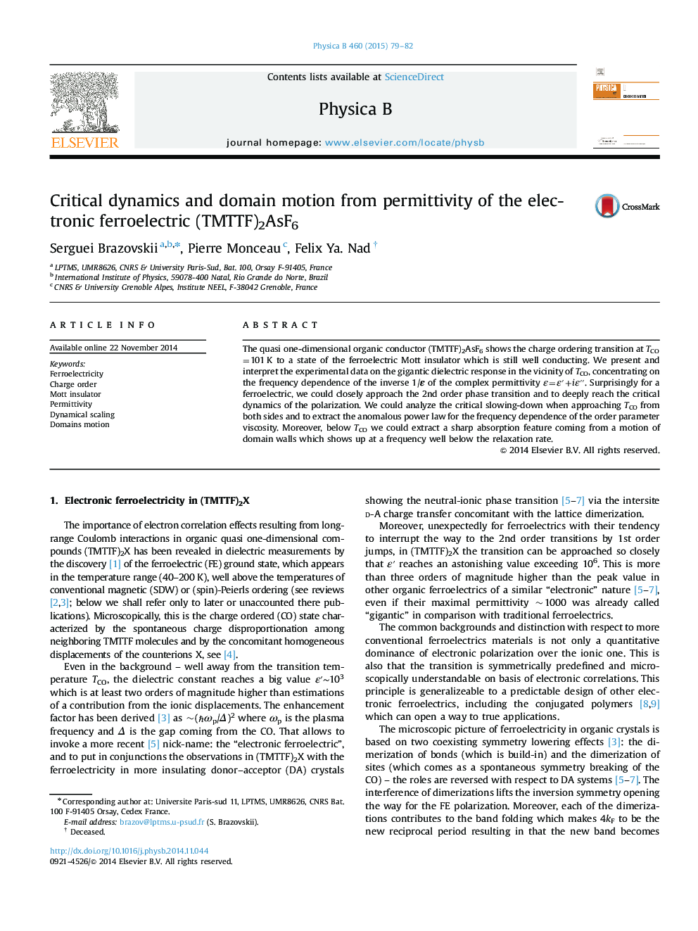 Critical dynamics and domain motion from permittivity of the electronic ferroelectric (TMTTF)2AsF6