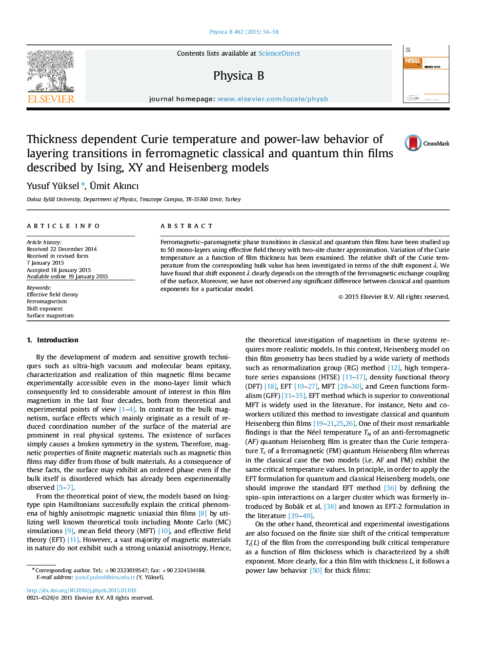 Thickness dependent Curie temperature and power-law behavior of layering transitions in ferromagnetic classical and quantum thin films described by Ising, XY and Heisenberg models