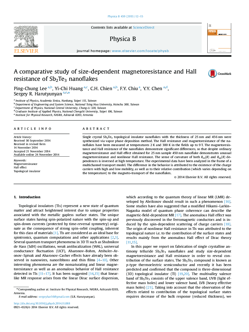 A comparative study of size-dependent magnetoresistance and Hall resistance of Sb2Te3 nanoflakes