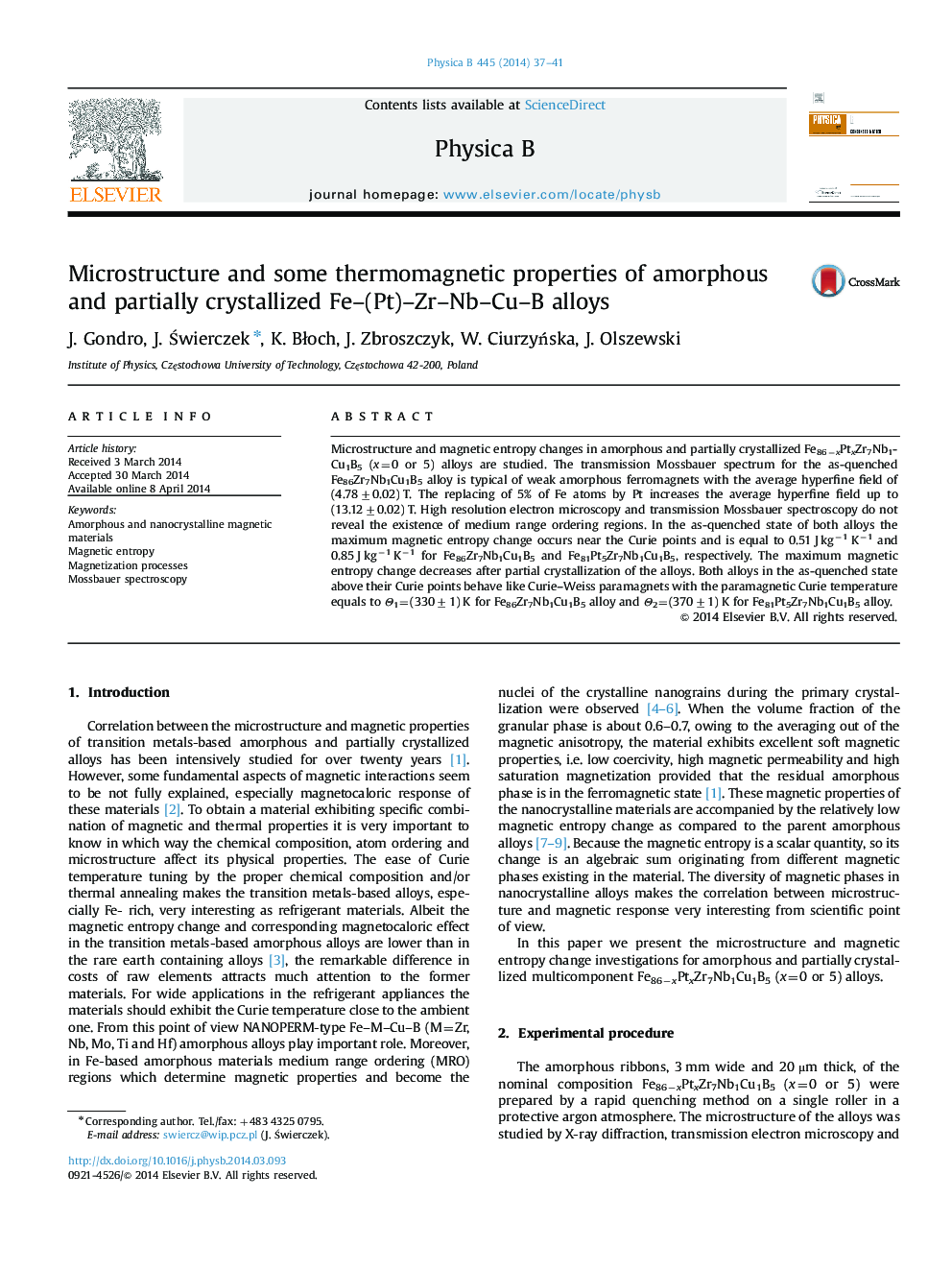 Microstructure and some thermomagnetic properties of amorphous and partially crystallized Fe-(Pt)-Zr-Nb-Cu-B alloys