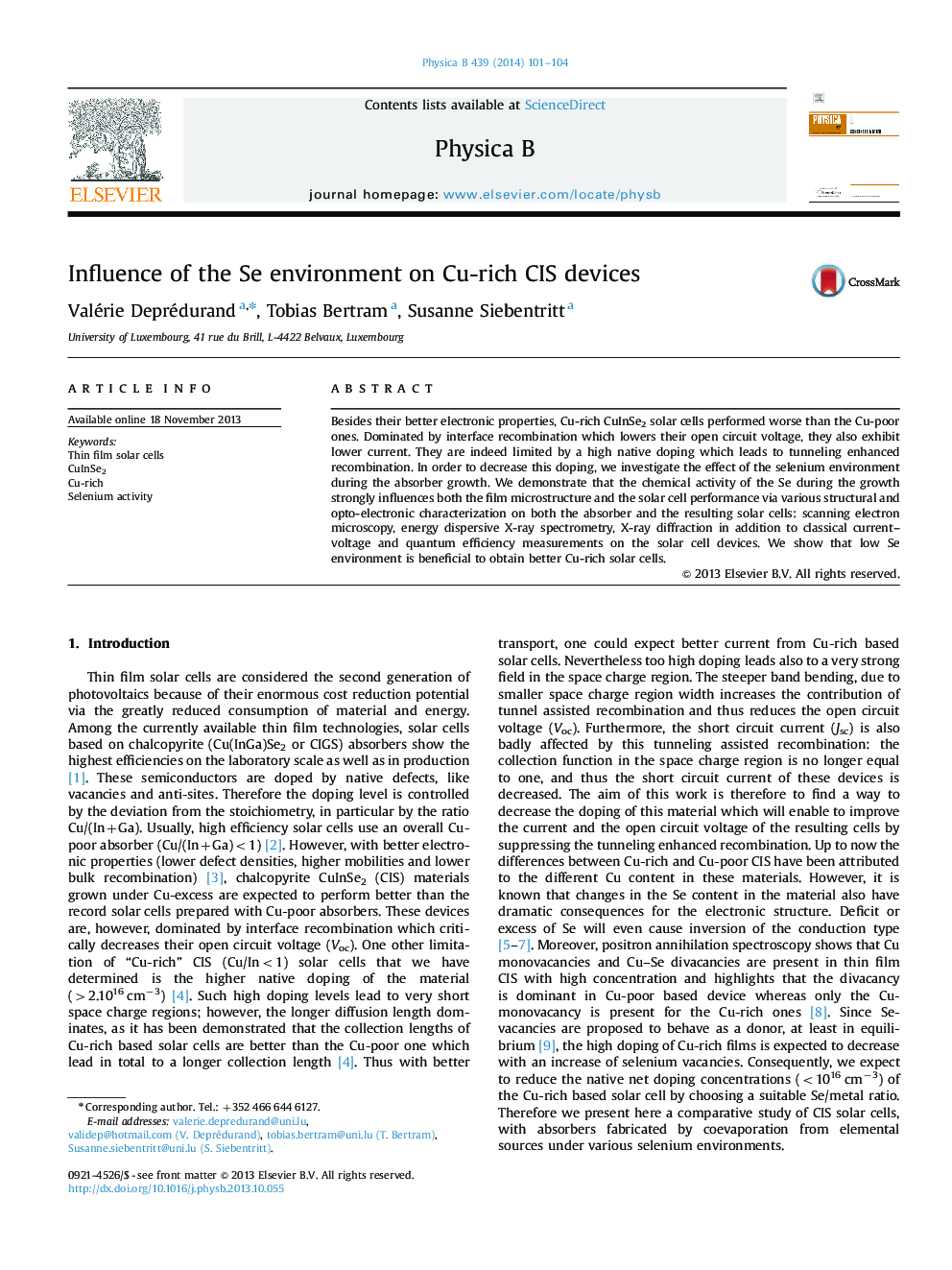 Influence of the Se environment on Cu-rich CIS devices