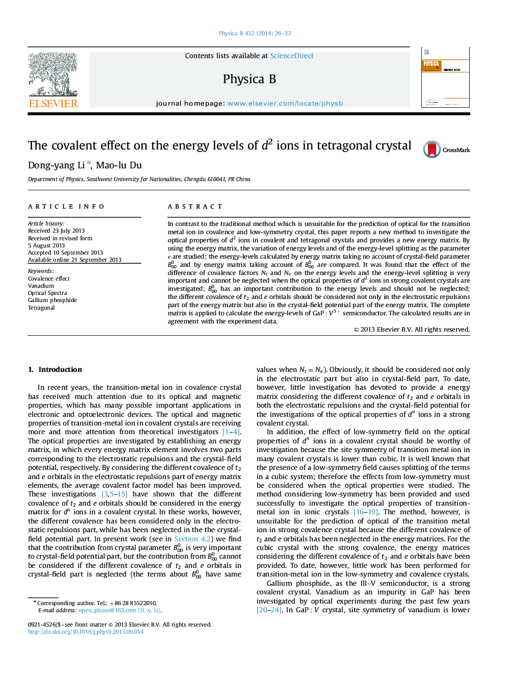The covalent effect on the energy levels of d2 ions in tetragonal crystal