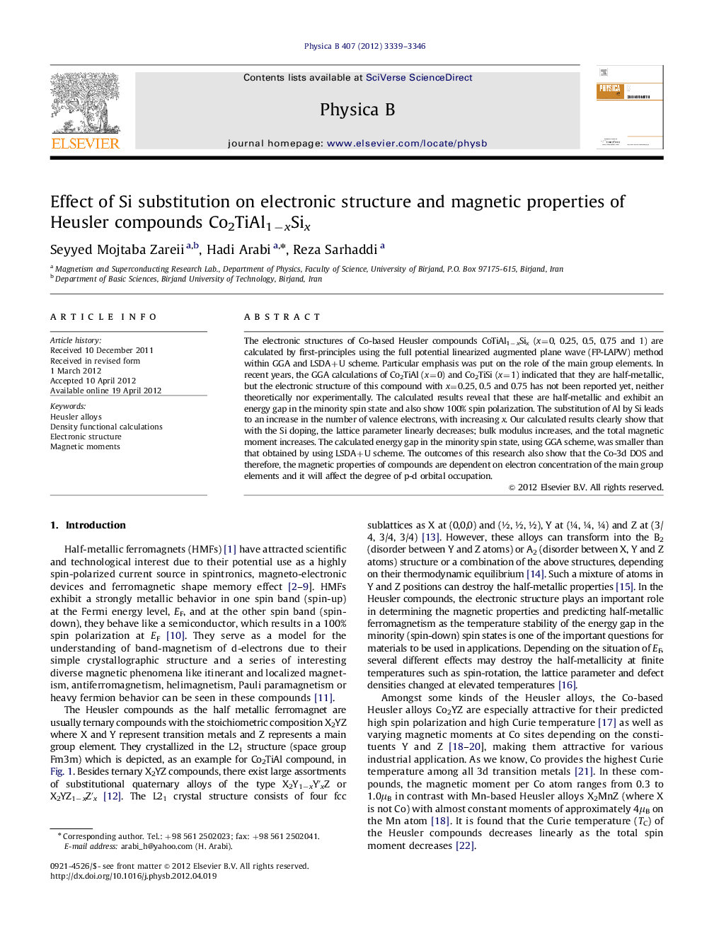 Effect of Si substitution on electronic structure and magnetic properties of Heusler compounds Co2TiAl1âxSix