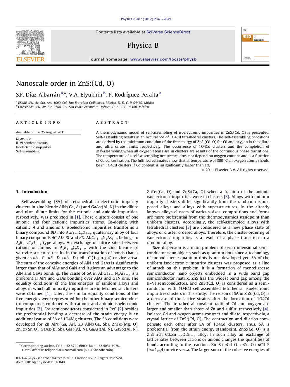 Nanoscale order in ZnS:(Cd, O)