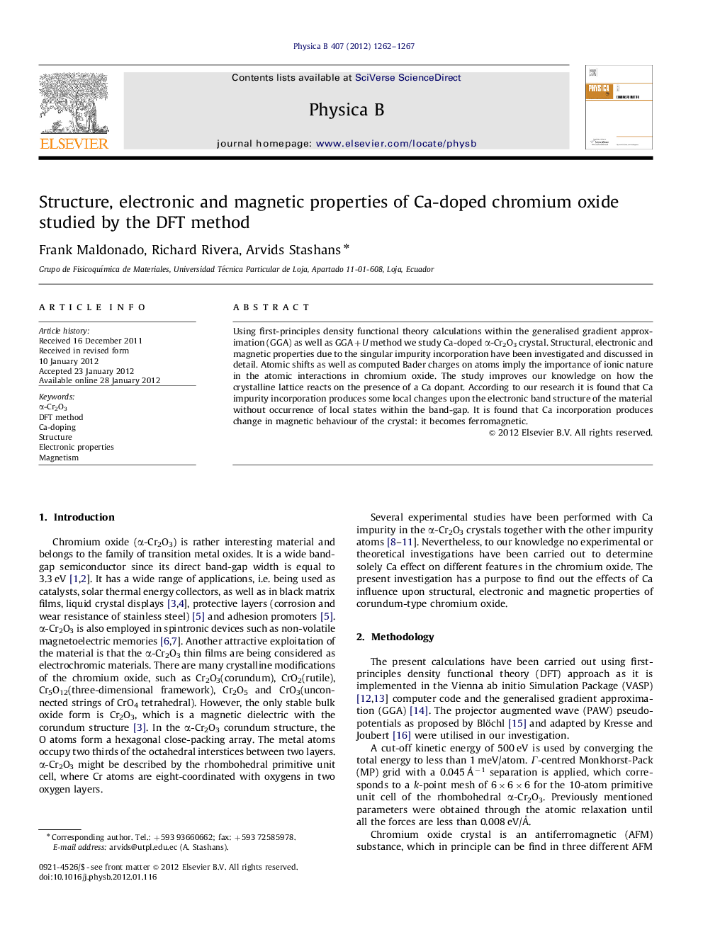 Structure, electronic and magnetic properties of Ca-doped chromium oxide studied by the DFT method