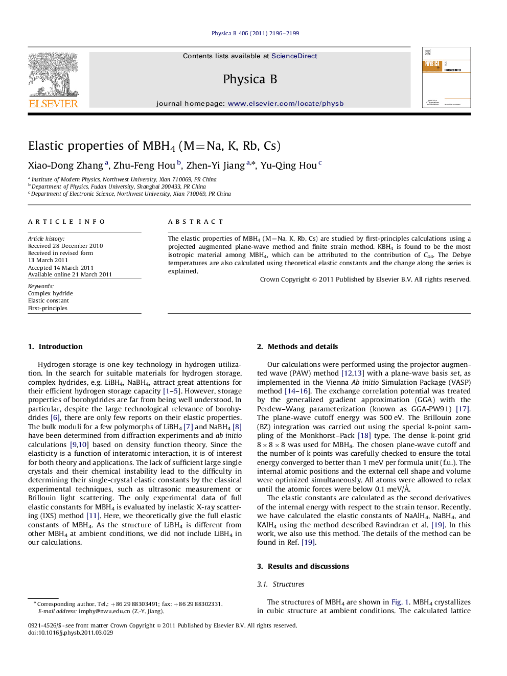 Elastic properties of MBH4 (M=Na, K, Rb, Cs)
