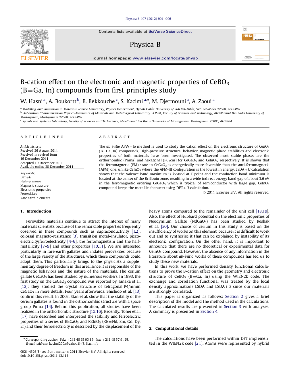 B-cation effect on the electronic and magnetic properties of CeBO3 (B=Ga, In) compounds from first principles study