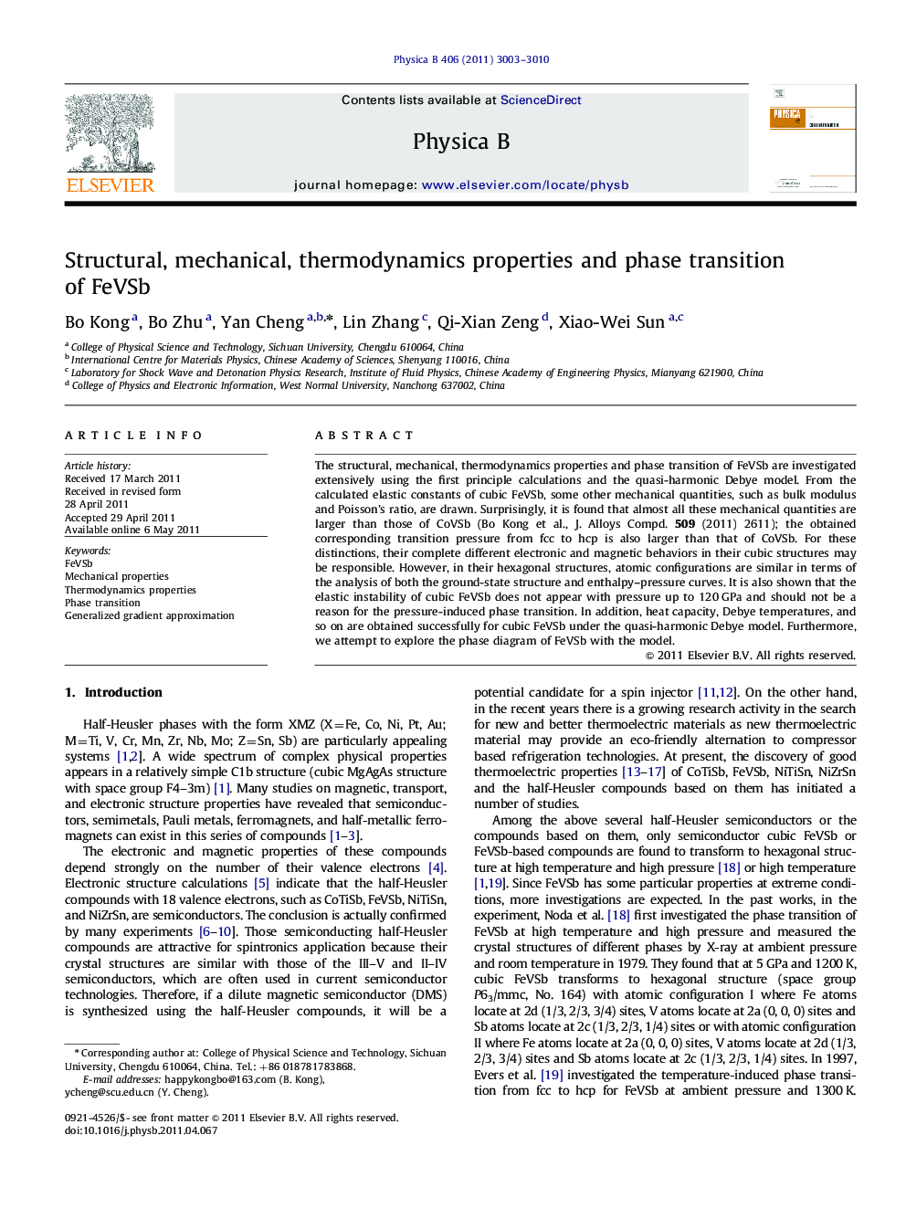 Structural, mechanical, thermodynamics properties and phase transition of FeVSb