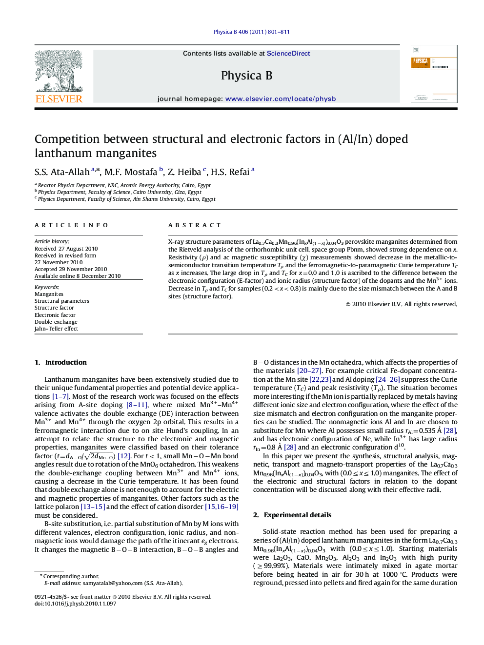 Competition between structural and electronic factors in (Al/In) doped lanthanum manganites