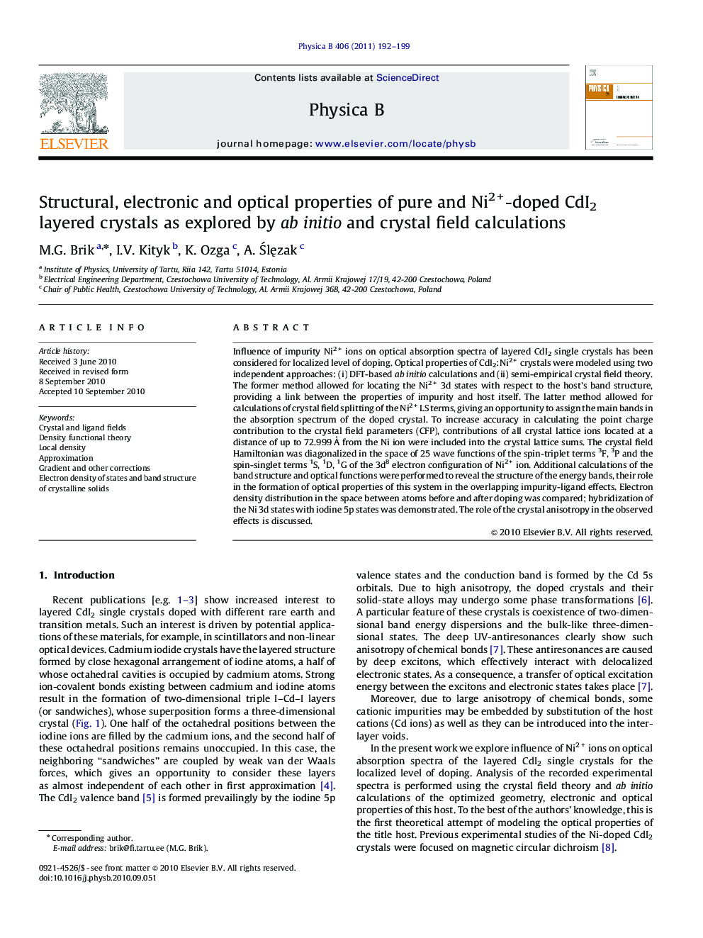 Structural, electronic and optical properties of pure and Ni2+-doped CdI2 layered crystals as explored by ab initio and crystal field calculations