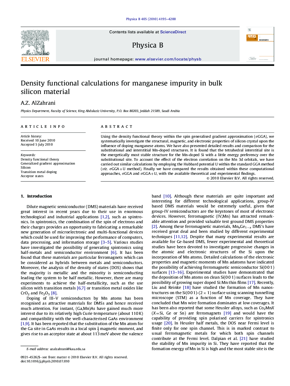 Density functional calculations for manganese impurity in bulk silicon material