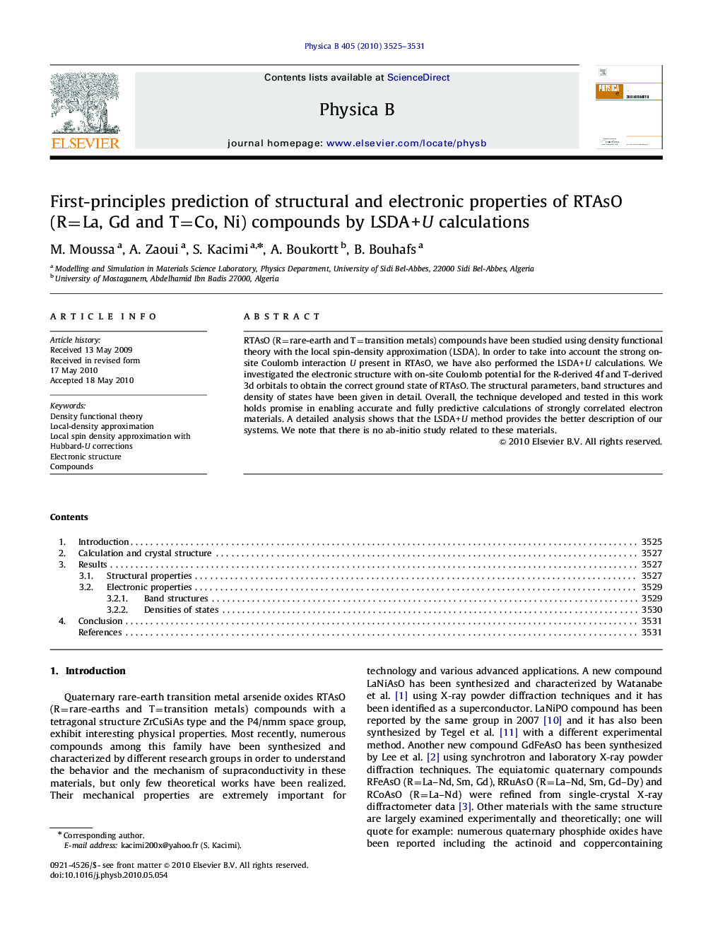 First-principles prediction of structural and electronic properties of RTAsO (R=La, Gd and T=Co, Ni) compounds by LSDA+U calculations