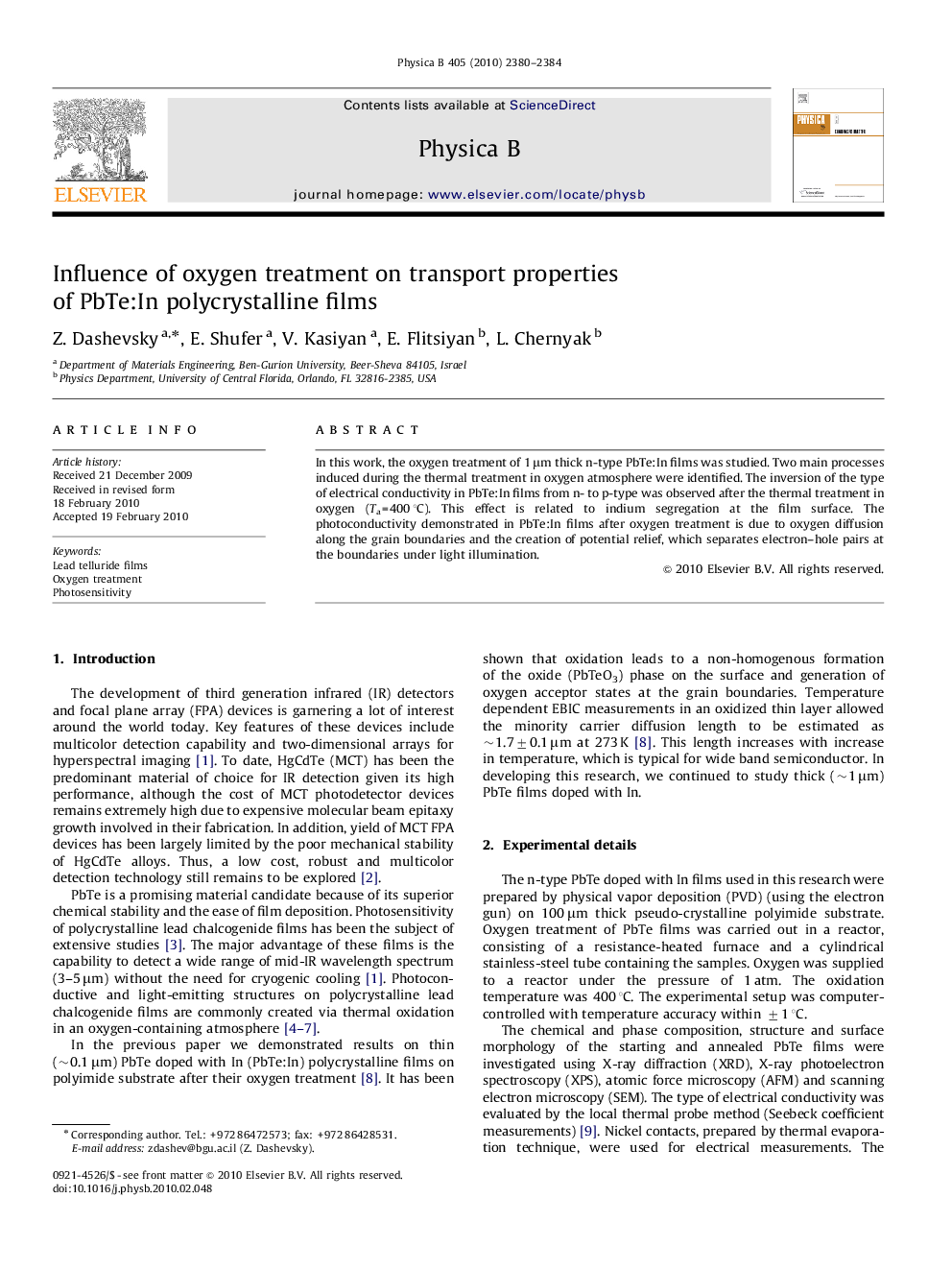 Influence of oxygen treatment on transport properties of PbTe:In polycrystalline films