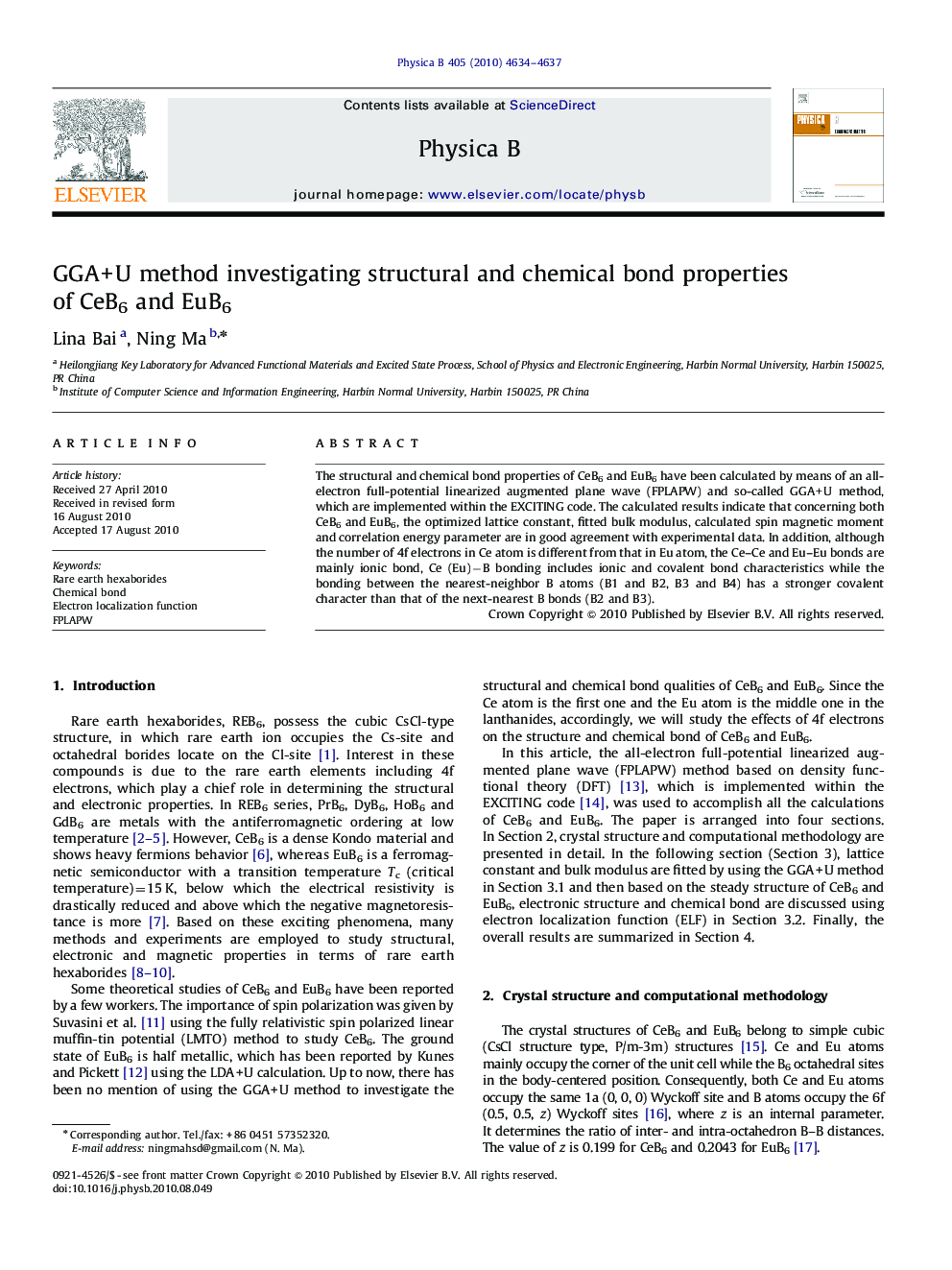 GGA+U method investigating structural and chemical bond properties of CeB6 and EuB6