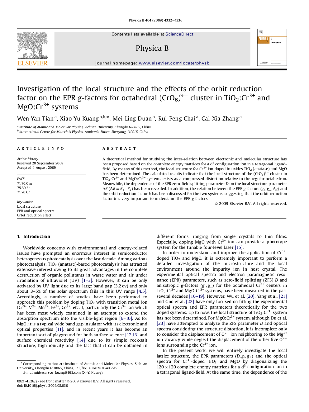 Investigation of the local structure and the effects of the orbit reduction factor on the EPR g-factors for octahedral (CrO6)9− cluster in TiO2:Cr3+ and MgO:Cr3+ systems