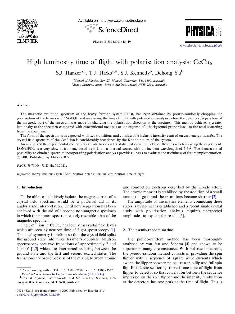 High luminosity time of flight with polarisation analysis: CeCu6