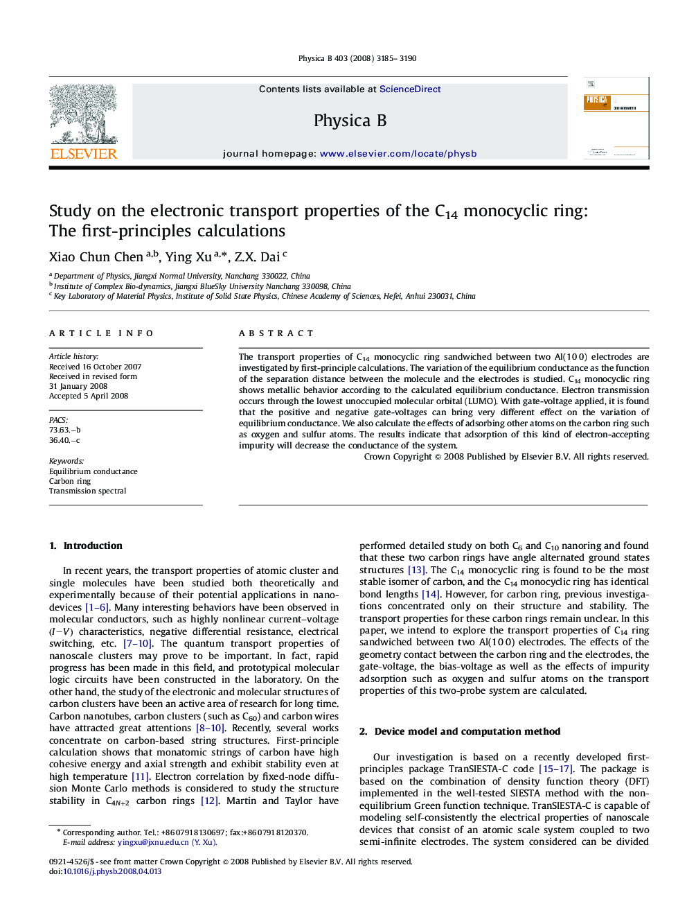 Study on the electronic transport properties of the C14 monocyclic ring: The first-principles calculations