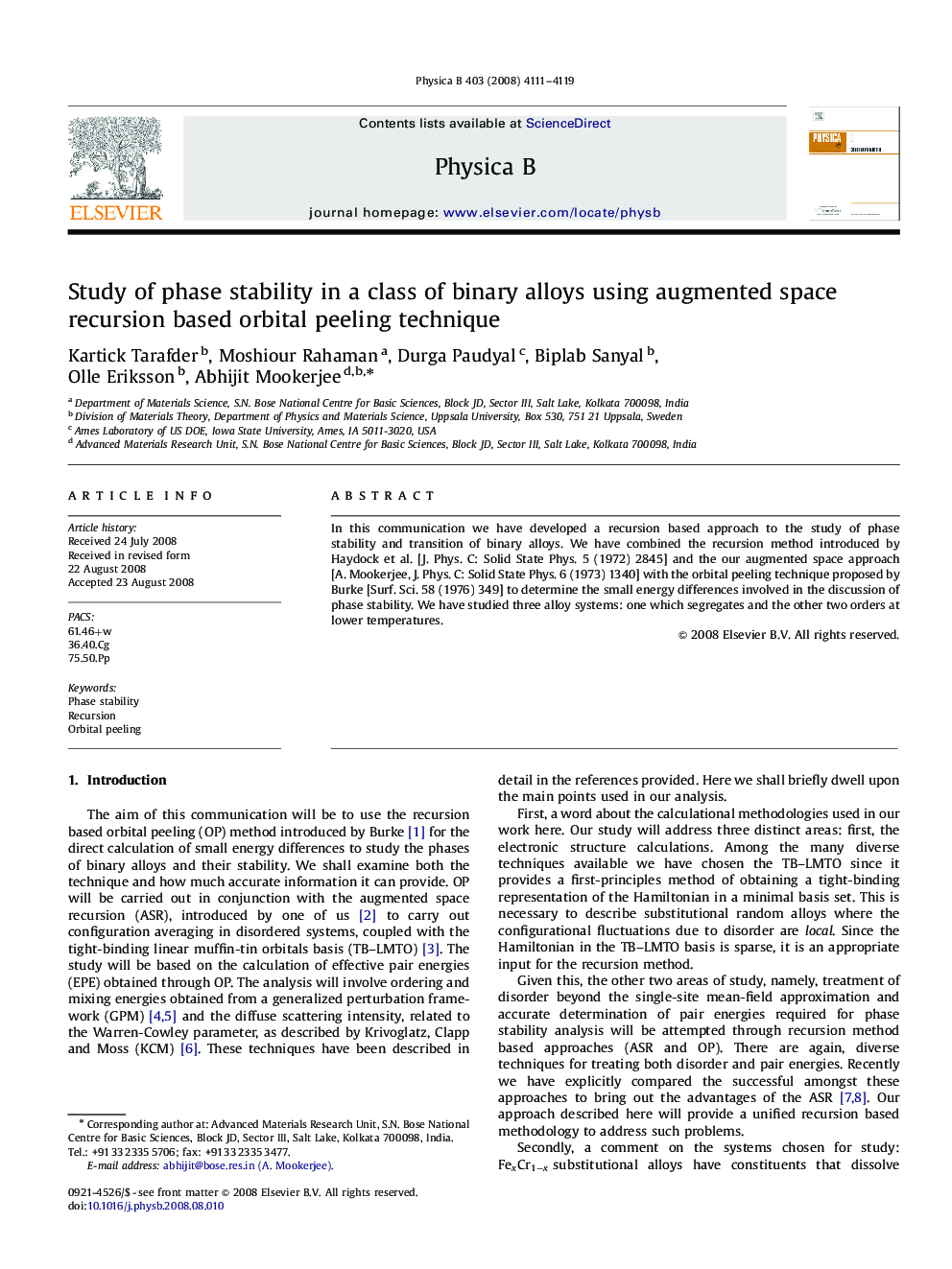 Study of phase stability in a class of binary alloys using augmented space recursion based orbital peeling technique